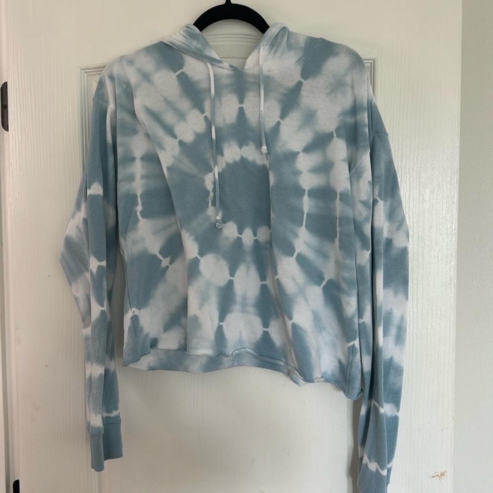 Tie Die Cropped Hoodie